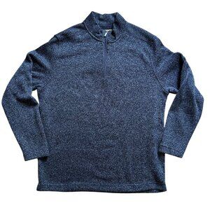 Telluride Clothing Company Quarter Zip Heather Blue Pullover Sweater Size XXL